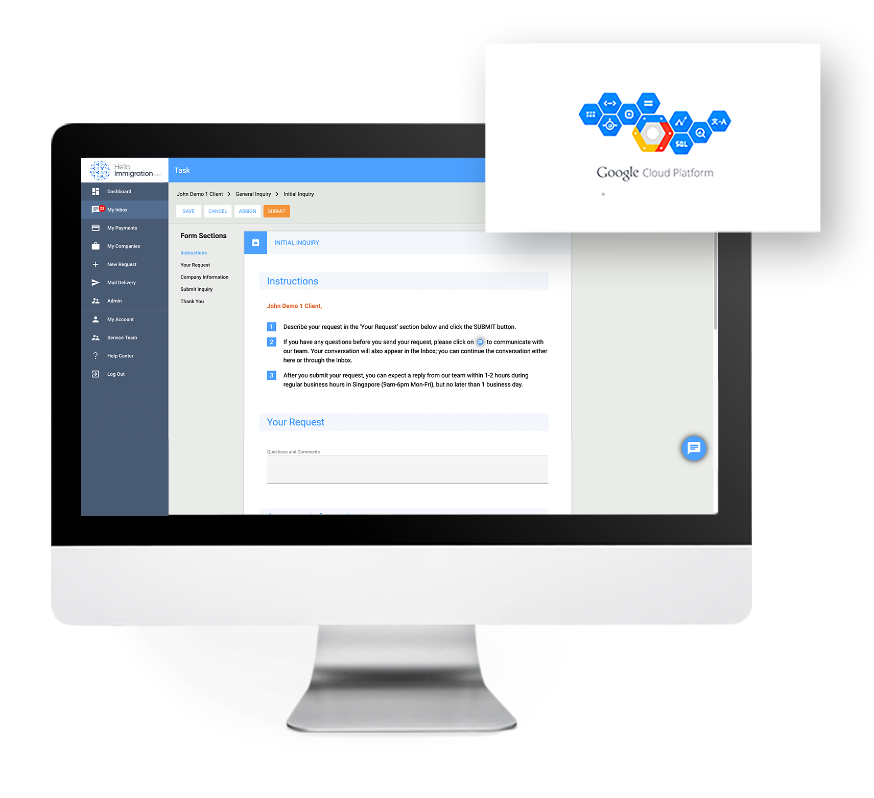 Google Cloud Platform-HelloImmigration.com